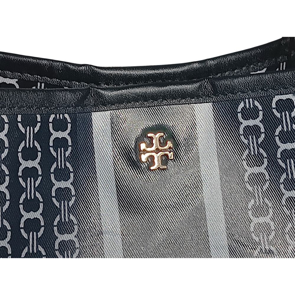 Tory Burch Gemini Link Tote Black Coated Canvas Large Shopper Bag - Picture 4 of 16